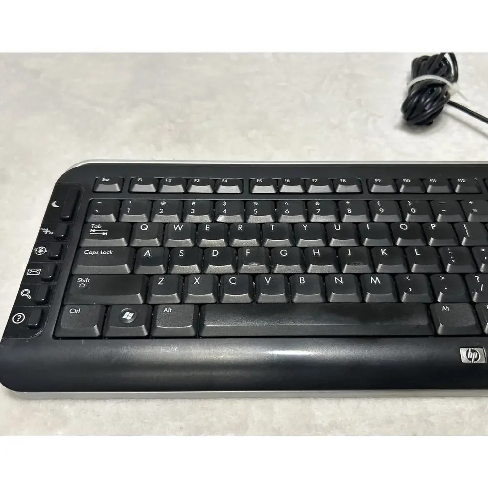 HP Multimedia Keyboard Model KB-0630 Black Wired P/N 5188-6077